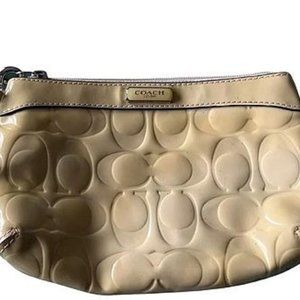 COACH Patent Leather Embossed Monogram Print Wristlet